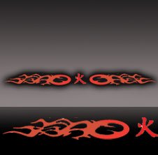 WNDSHLD DECAL FLAME Windshield Decals