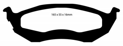 DP21718 EBC Brakes Greenstuff тормозные колодки зад CHRYSLER Prowler; PLYMOUTH Prowler выпуска 2001-2002 года