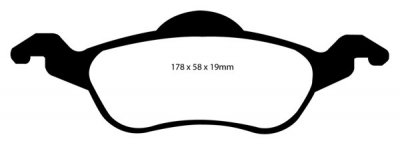 DP31185C EBC Brakes Тормозные колодки FORD Focus FORD Focus 2000 thru 2004, FORD Focus 2003 thru 2004