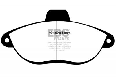 DP1053 EBC Brakes Ultimax2 Тормозные колодки перед  CITROEN Dispatch, Evasion, Jumpy, Synergie; FIAT Scudo, Ulysse; PEUGEOT 806, Expert выпуска 1995-2006 года