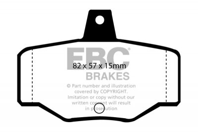 DP834  EBC Brakes Ultimax2 Тормозные колодки зад. NISSAN Almera выпуска 1996 — 2006 года