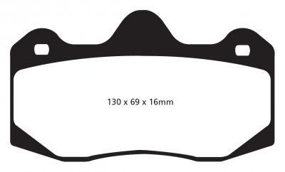 DP5049NDX EBC Brakes Bluestuff Тормозные колодки зад PORSCHE 911 (991/2) (Cast Iron Disc Only) выпуск 2016-2017 года