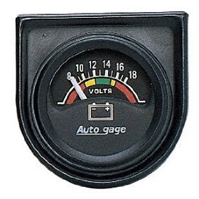 1-1/2" Вольтметр, 8-18 7075S, ELEC AUTO METER #2356 2356 Autogage Electric Voltmeter Gauge