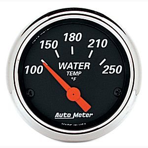 2-1/16" датчик температура воды, 100- 250`F, ELEC, DB CHME BZL AUTO METER #1436 Water Temperature