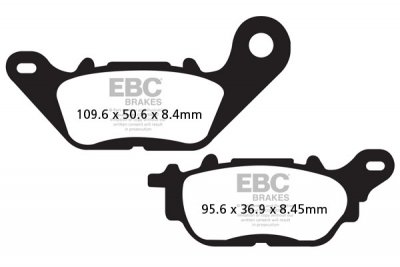 SFA464 EBC BRAKES Organic тормозные колодки  MBK XC; YAMAHA T135, T135-SE, XC, YB 2006-2012 года выпуска