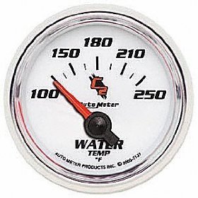 2-1/16" датчик температура воды, 100- 250`F, SSE, C2 AUTO METER #7137 7137 C2 Short Sweep Electric Water Temperature Gauge