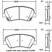 104.15431 Тормозные колодки Posi-Quiet Metallic HYUNDAI перед
