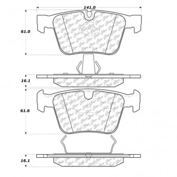 104.12900 Тормозные колодки Posi-Quiet Metallic MERCEDES-BENZ 