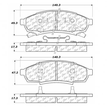 105.03760 Тормозные колодки Posi-Quiet Ceramic 