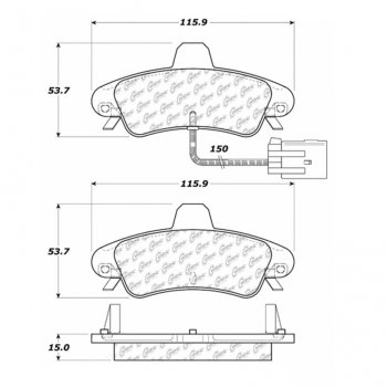 106.08990 Тормозные колодки PosiQuiet Extended Wear MERCURY 