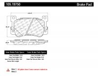 105.19750 Тормозные колодки Posi-Quiet Ceramic GENESIS перед