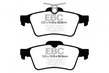 DP22121 EBC Brakes Greenstuff тормозные колодки зад PEUGEOT 508, 508 RXH выпуска 2011-2018 года