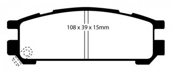 DP821 EBC Brakes Ultimax тормозные колодки зад SUBARU Impreza, Legacy, Legacy Outback, SVX выпуска 1990 — 2002 года
