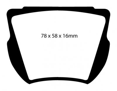 DP2134 EBC Brakes Greenstuff тормозные колодки передние DAIMLER SP250; FORD Consul 375, Zephyr, Zodiac; SUNBEAM Alpine для машин выпуска 1959-1966 года