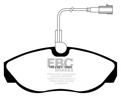 DPC1417 EBC Heavy Duty Carbon колодки перед CITROEN, FIAT, PEUGEOT 