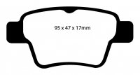 DP31575C EBC Brakes Redstuff Тормозные колодки зад CITROEN C4; PEUGEOT 207, 307, 207CC, 307 CC