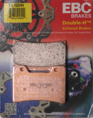 FA160HH EBC BRAKES Double-H™ тормозные колодки  YAMAHA FJ, FZ, TDM, V-Max 1989-2003 года выпуска
