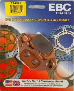 FA490R EBC BRAKES Organic тормозные колодки  POLARIS Ranger 2009-2012 года выпуска