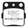 FA084R EBC BRAKES Organic тормозные колодки  ARCTIC CAT 400; HONDA ATC, CR, CRE, CRF, TRX; HONDA-HM CR, CRE, CRF; HUSQVARNA CR, TC, TE, WR; KAWASAKI KEF, KFX, KSF, KX, KXT; SUZUKI LT-Z, RM; YAMAHA YF, YZ