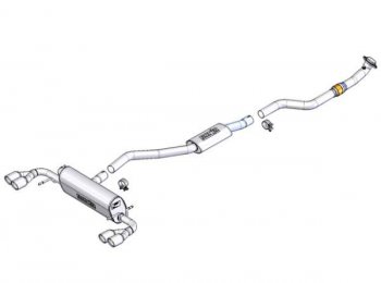 1014016 Выпускная система BORLA Настроенный выпуск 2007-2009 Opel GT Turbo AT 2007-2009 OPEL GT