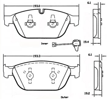 104.15460 Тормозные колодки Posi-Quiet Metallic AUDI перед 