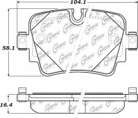 105.17520 Тормозные колодки Posi-Quiet Ceramic JAGUAR зад.