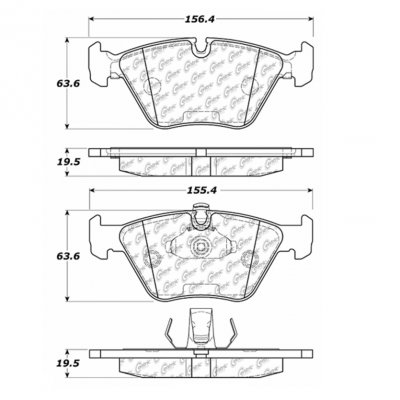 104.07250 Тормозные колодки Posi-Quiet Metallic BMW 