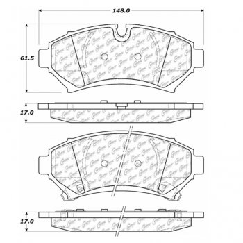 106.07530 Тормозные колодки PosiQuiet Extended Wear CADILLAC ; CADILLAC/SEVILLE