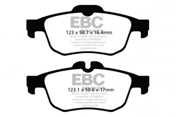 DP22124 EBC Brakes Greenstuff тормозные колодки зад RENAULT Latitude, Talisman, Talisman Grandtour выпуска 2010-2015 года