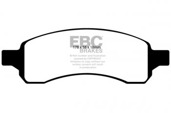 DP1761 EBC Brakes Ultimax2 Тормозные колодки перед  CHEVROLET Trailblazer; SAAB 9-7X выпуска 2006-2009 года