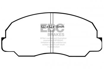 DP541 EBC Brakes Ultimax2 Тормозные колодки перед  DAIHATSU Fourtrak, Rocky, Rugger, Taft 4WD, Wildcat; MAZDA B1600, B1800, B2000, B2200 выпуска 1981-1989 года