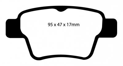 DP41575R EBC Brakes Yellowstuff Тормозные колодки перед/зад BENTLEY Bentayga, Continental, Flying Spur; CITROEN C3, C3 Pluriel, C4 Aircross; VOLVO C30 выпуск 1991-2018 года