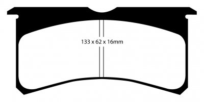 DP5037NDX EBC Brakes колодки тормозные суппорт STOPTECH ST-43; WILWOOD FNSL4R, FNSL6R, Superlite 4/6 piston аналог колодки STOPTECH DR21; WILWOOD 7416