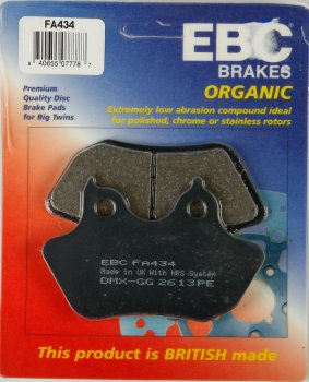 FA434 EBC BRAKES Organic тормозные колодки  HARLEY DAVIDSON FLSTF, FLSTFi, FLSTSC, FLSTSCi, FXST, FXSTI, FXSTB, FXSTBi, FXSTC 2006-2007 года выпуска