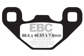 FA489R EBC BRAKES Organic тормозные колодки  POLARIS Ranger 2009-2012 года выпуска