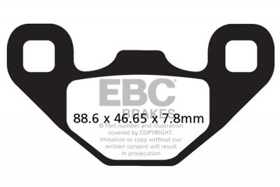 FA489R EBC BRAKES Organic тормозные колодки  POLARIS Ranger 2009-2012 года выпуска