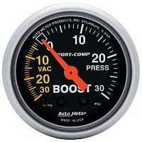 2" BOOST-VAC/PRESS, 30 IN. HG/30 PSI, MECH AUTO METER #3303