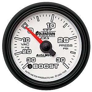 2-1/16" BOOST-VAC (давление наддува и разряжения), 30 IN HG/30 PSI, FSE AUTO METER #7559 Vacuum / Boost