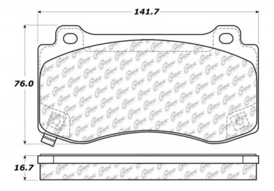 105.11490 Тормозные колодки Posi-Quiet Ceramic CHRYSLER, DODGE перед 