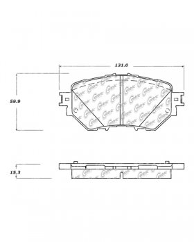 105.17590 Тормозные колодки Posi-Quiet Ceramic MAZDA перед 