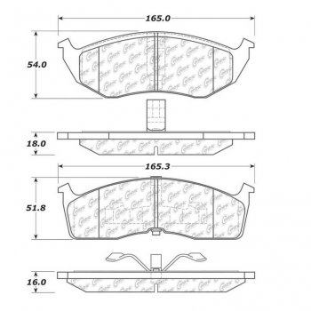 104.07300 Тормозные колодки Posi-Quiet Metallic CHRYSLER 