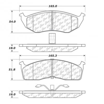 104.07300 Тормозные колодки Posi-Quiet Metallic CHRYSLER 