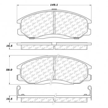 106.09030 Тормозные колодки PosiQuiet Extended Wear HYUNDAI, KIA ; HYUNDAI/SANTA; KIA/SEDONA