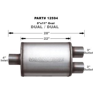 12594 Magnaflow Глушитель прямоточный 22" Body 