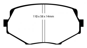 DP31002C EBC Brakes Тормозные колодки MAZDA Miata MX5 MAZDA Miata MX5 2001 thru 2005, MAZDA Miata MX5 94 thru 2001