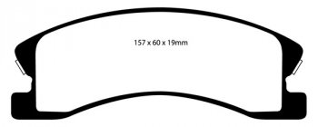 DP61664 EBC Brakes Greenstuff тормозные колодки передние JEEP Grand Cherokee JEEP Grand Cherokee 4.0 (AKEBONO) 99 thru 2004; JEEP Grand Cherokee 4.7 (AKEBONO) 99 thru 2004
