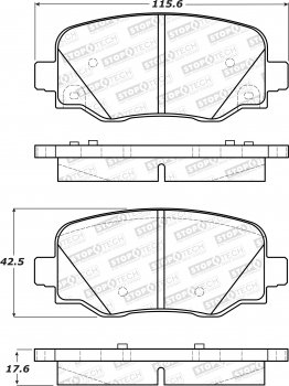 308.18090  StopTech Street Тормозные колодки Fiat, Jeep Задние