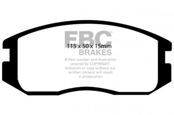 DP941 EBC Brakes Ultimax2 Тормозные колодки перед  MITSUBISHI Colt, Lancer; PROTON Mpi выпуска 1990-1996 года