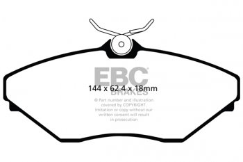 DPX2108 EBC Brakes Ultimax2 Тормозные колодки перед  MAHINDRA Goa, Scorpio выпуска 2009-2023 года