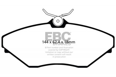 DPX2108 EBC Brakes Ultimax2 Тормозные колодки перед  MAHINDRA Goa, Scorpio выпуска 2009-2023 года